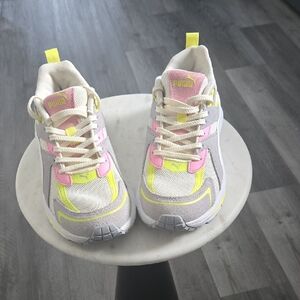 Puma Womens Runners - White,Grey, Pink, and Yellow